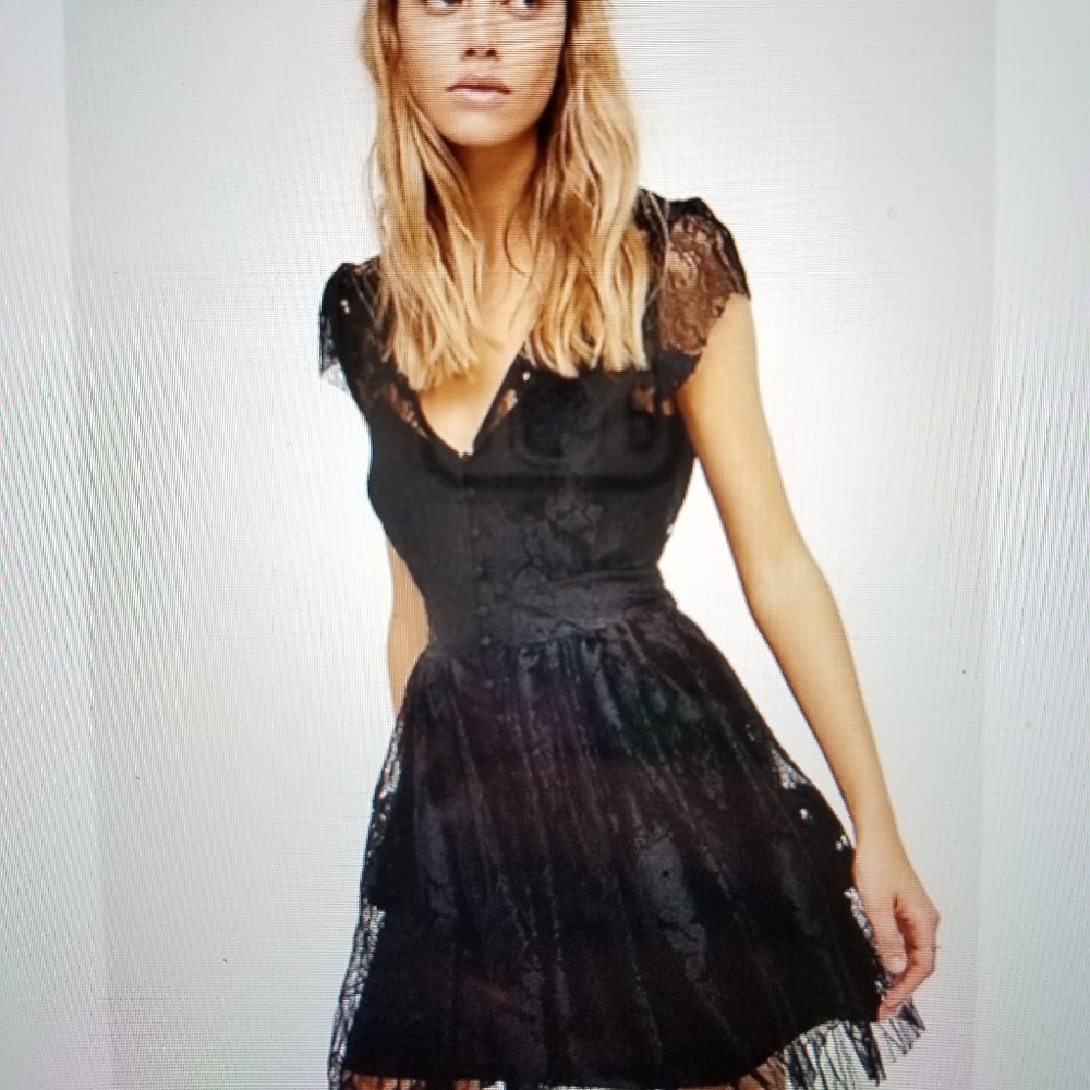Free People black lace dress